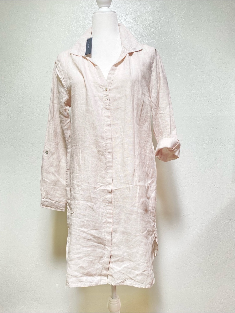 Tahari Linen Shirt Dress